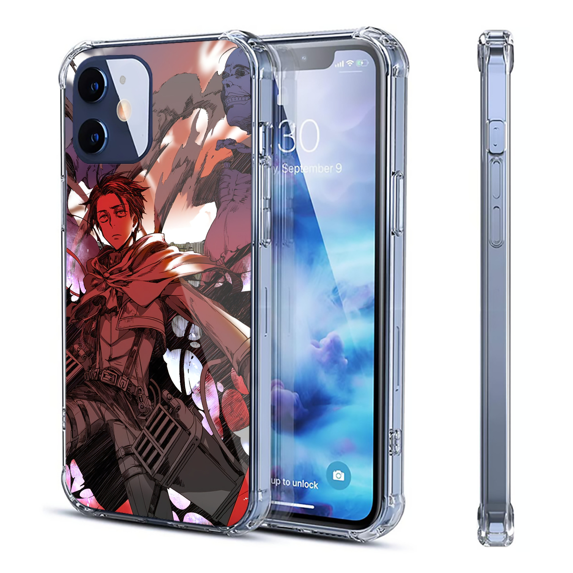 （画像用） 進撃の巨人 Attack on Titan 【iPhone 12シリーズ対応】透明スマホケース（クリアソフトケース）